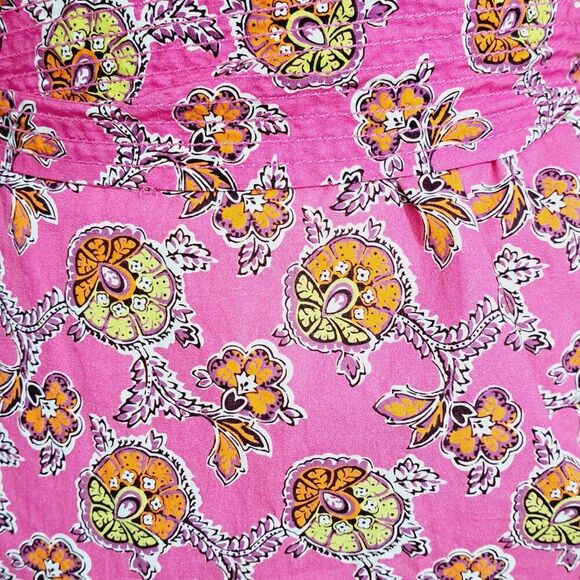 J. Crew Collection Tie Waist Cotton Poplin Dress in Ratti Pink Blooms Floral S - Picture 2 of 11